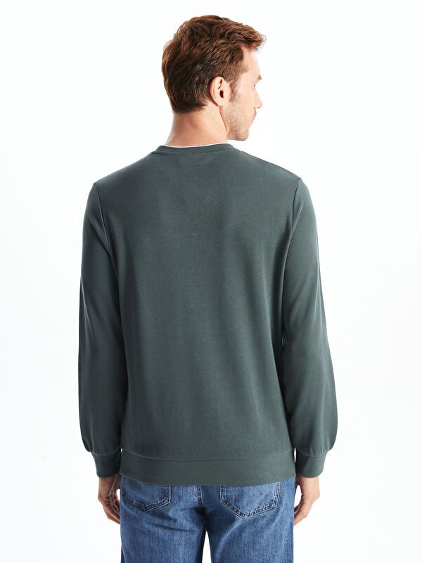 Moudda LC Waikiki - Sweat-shirt basique en jersey imprimé pour Hommes - Tunisie 4