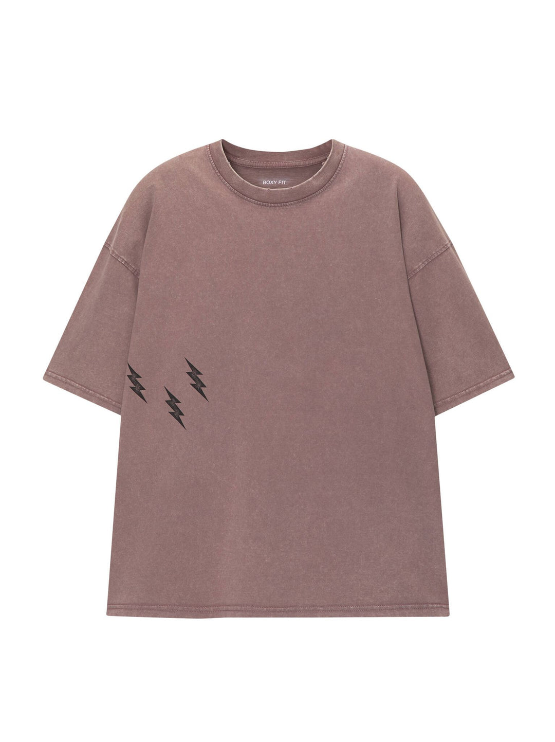 Moudda PULL & BEAR - T-Shirt Demi-Manches Lavé Violet Kaotic Grunge - Tunisie 4