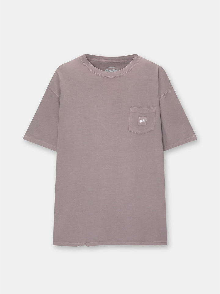 Moudda PULL & BEAR - T-Shirt Demi-Manches Poche STWD Teinture Garment - Tunisie 1