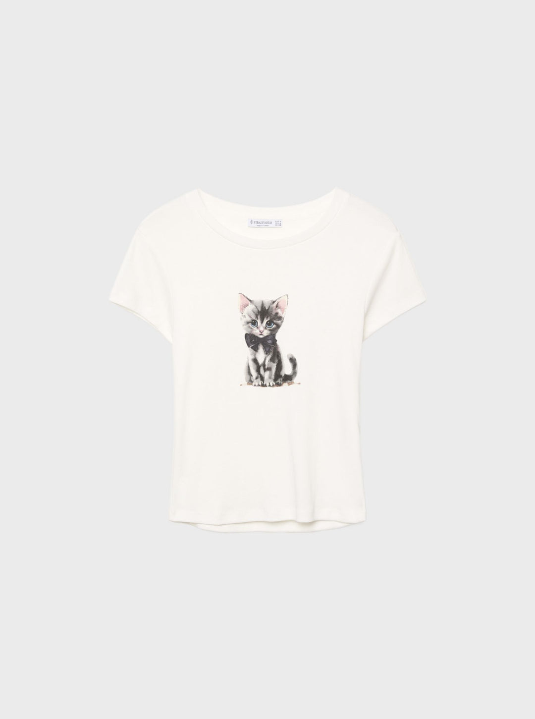 Moudda STRADIVARIUS - T-Shirt Manches courtes Imprimé Chaton - Tunisie 1