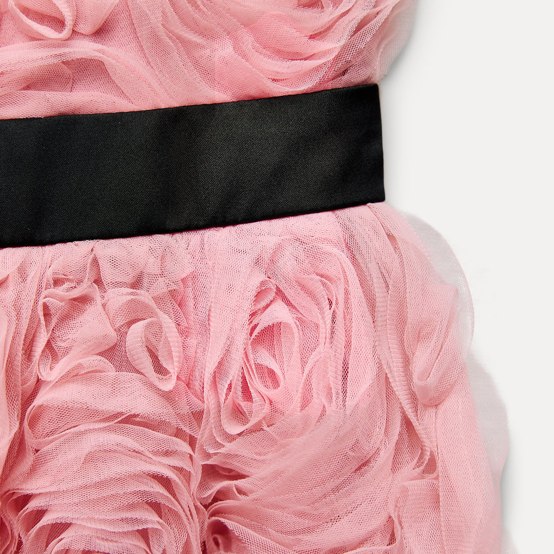 Moudda ZARA - Robe courte fines bretelles fantaisie fleurs 3D - Tunisie 1