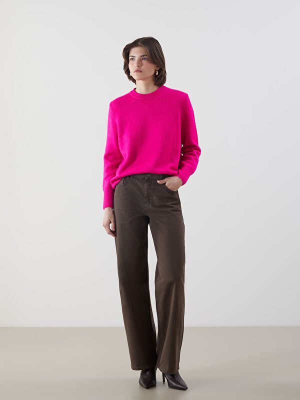 Moudda LC Waikiki - Pull tricot moyen Femme Fuchsia - Tunisie 2