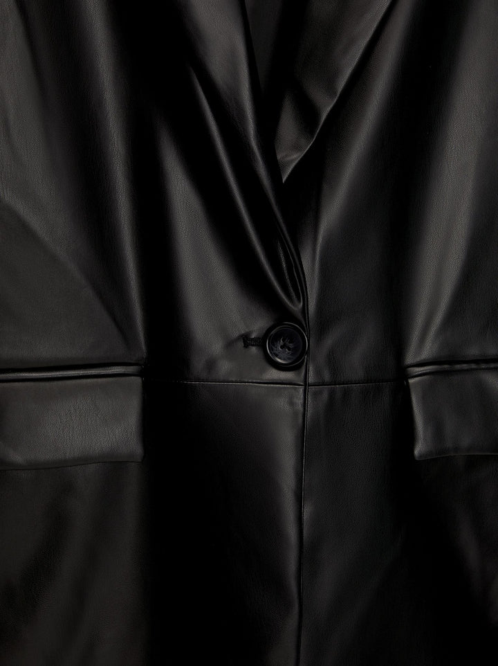 Moudda PULL & BEAR - Blazer Simili Cuir Basique - Tunisie 3