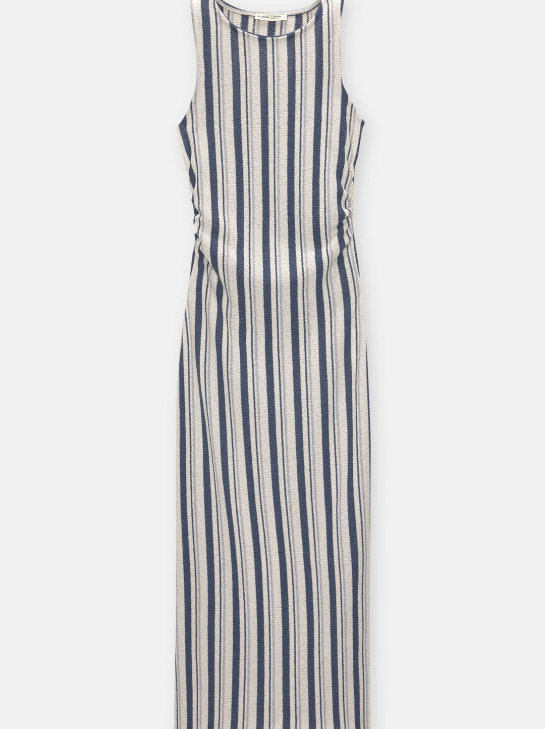 Moudda PULL & BEAR - Robe Midi Fronces Rayure Rustique - Tunisie 1