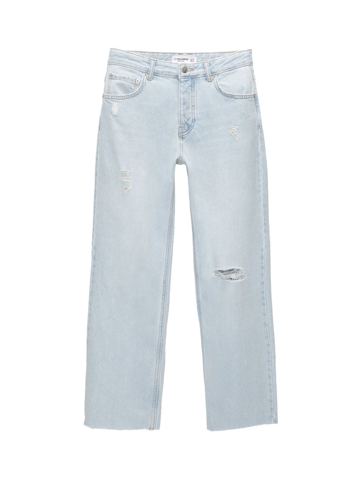 Moudda PULL & BEAR - Pantalon Denim Droit Taille Moyenne Cheville - Tunisie 5