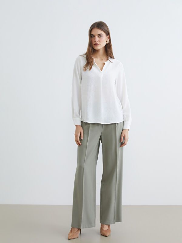 Moudda LC Waikiki - Chemisier (blouse) manches longues en tissu pour Femme - Tunisie 2
