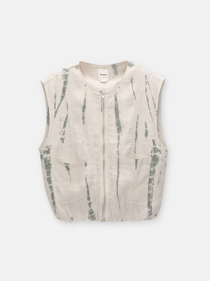 Moudda PULL & BEAR - Gilet Oversized Tie Dye Lin - Tunisie 1