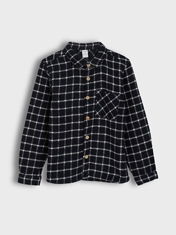 Moudda LC Waikiki - Chemise tissée manches longues Garçon Contrôle de l'essence foncée - Tunisie 1