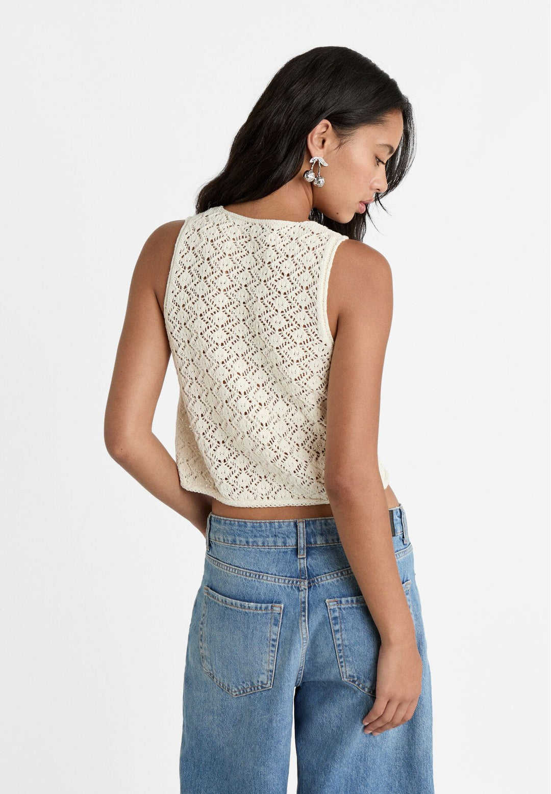 Moudda STRADIVARIUS - Gilet en Crochet Court - Tunisie 4