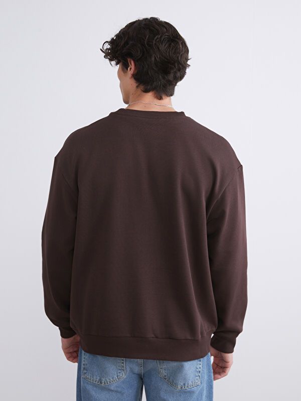 Moudda LC Waikiki - Sweatshirt en jersey Homme Brun foncé - Tunisie 4