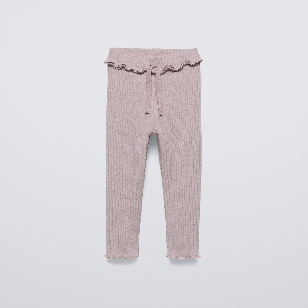 Moudda ZARA - Marron taupe – legging côtelé toucher doux - Tunisie 2
