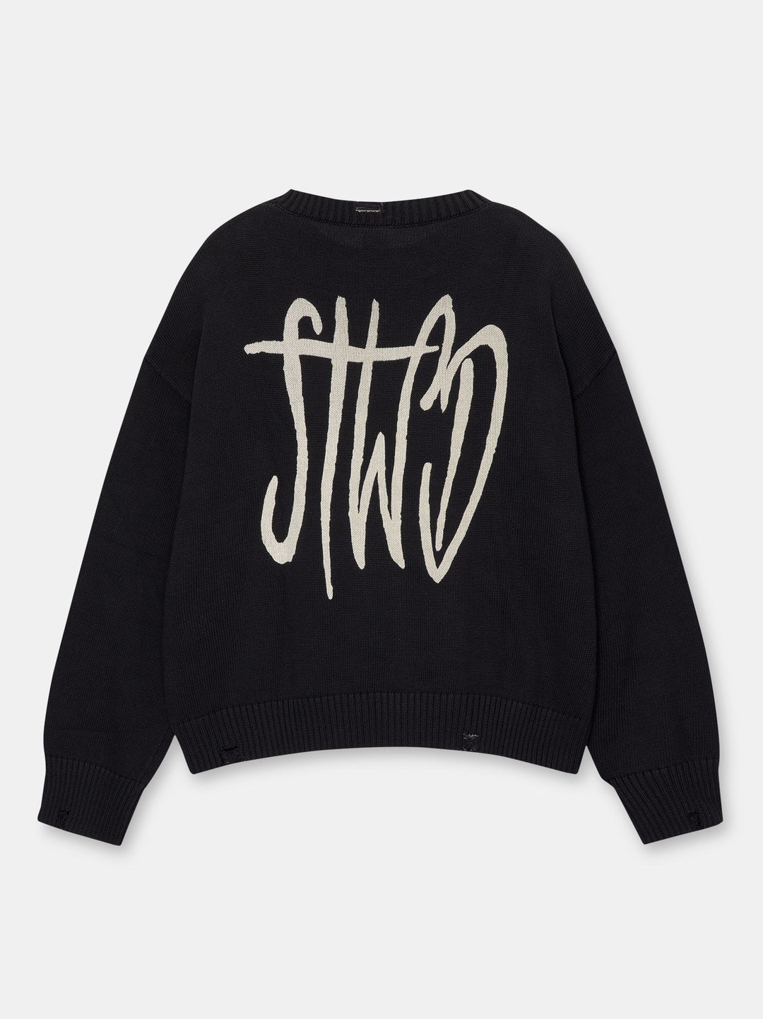 Moudda PULL & BEAR - Pull Manches Longues STWD Déchiré et Imprimé - Tunisie 4