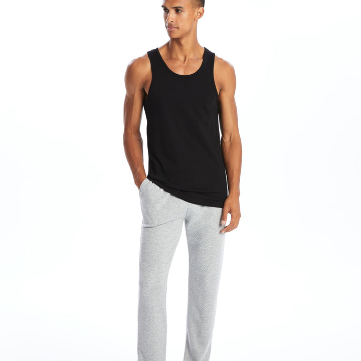 Moudda LC Waikiki - Bas pyjama jersey long Homme Jacquard gris - Tunisie 1
