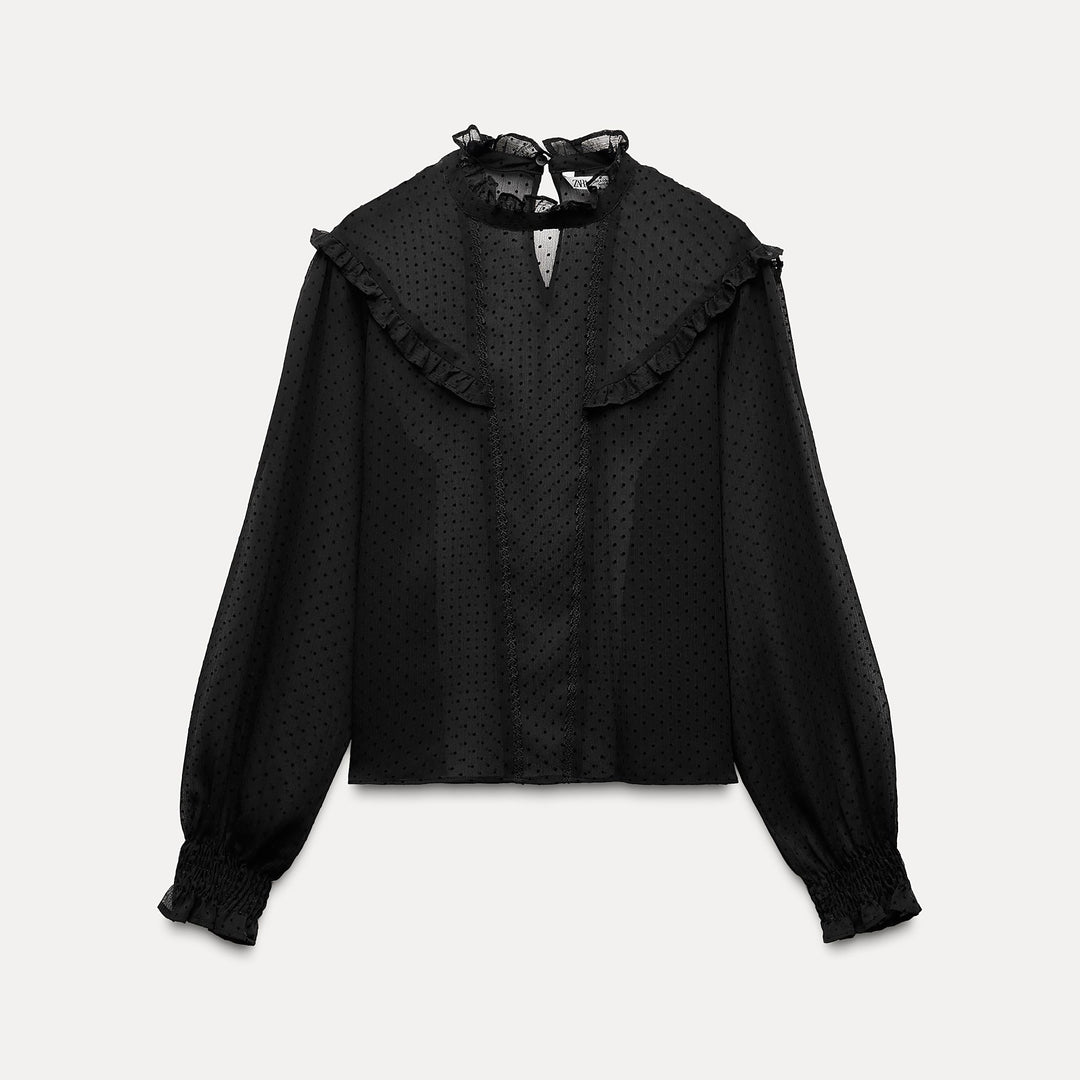 Moudda ZARA - Top Bambula flocké, dentelle - Tunisie 2