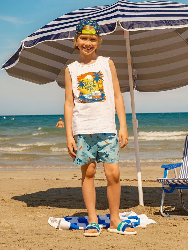 Moudda LC Waikiki - Ensemble maillot de bain en tissu tissé pour Garçon - Tunisie 5
