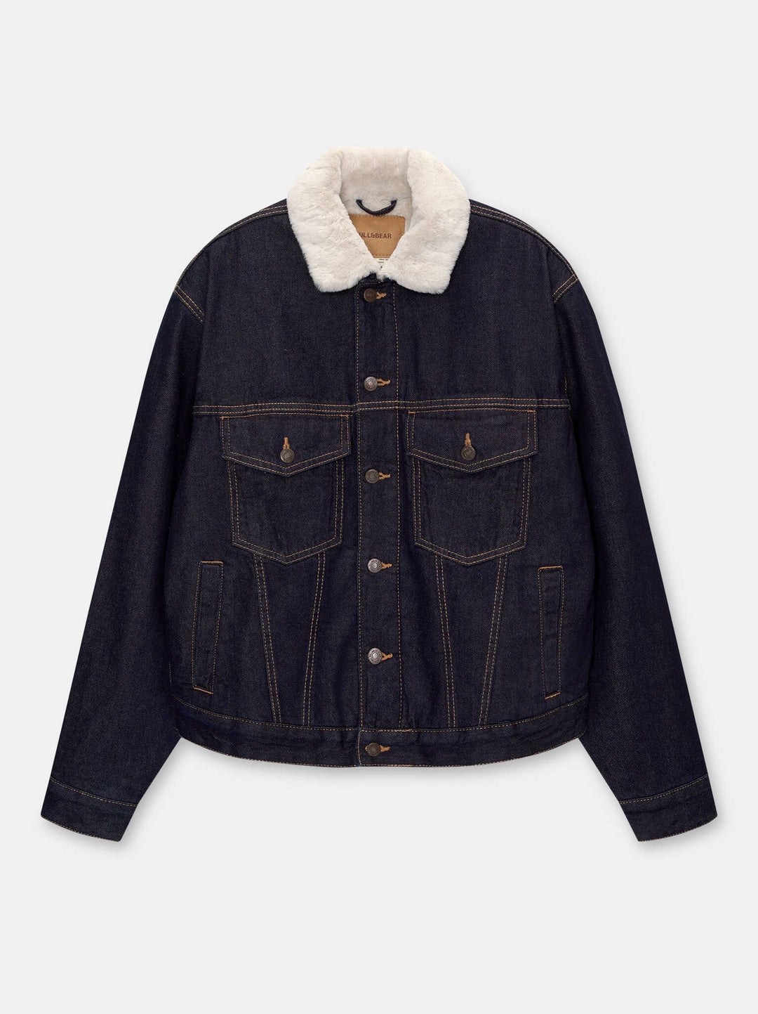 Moudda PULL & BEAR - Veste Denim Teddy Indigo Rinse - Tunisie 4
