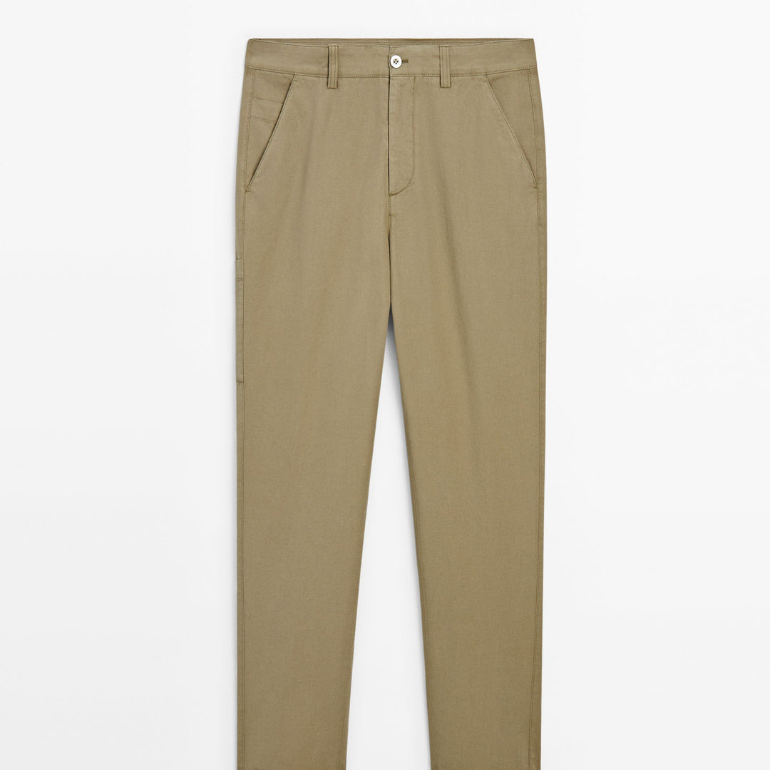 Moudda Massimo Dutti - Pantalon coton-lin, poche latérale - Tunisie 1