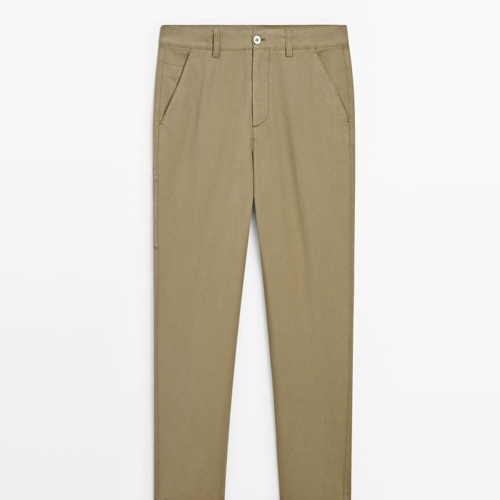 Moudda Massimo Dutti - Pantalon coton-lin, poche latérale - Tunisie 1