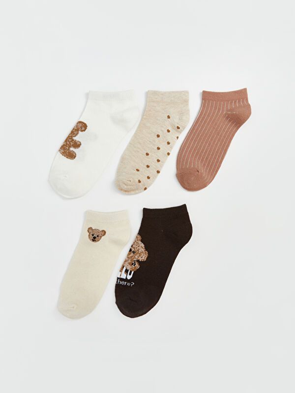 Moudda LC Waikiki - Chaussettes pour sneakers Femme Ecru - Tunisie 1