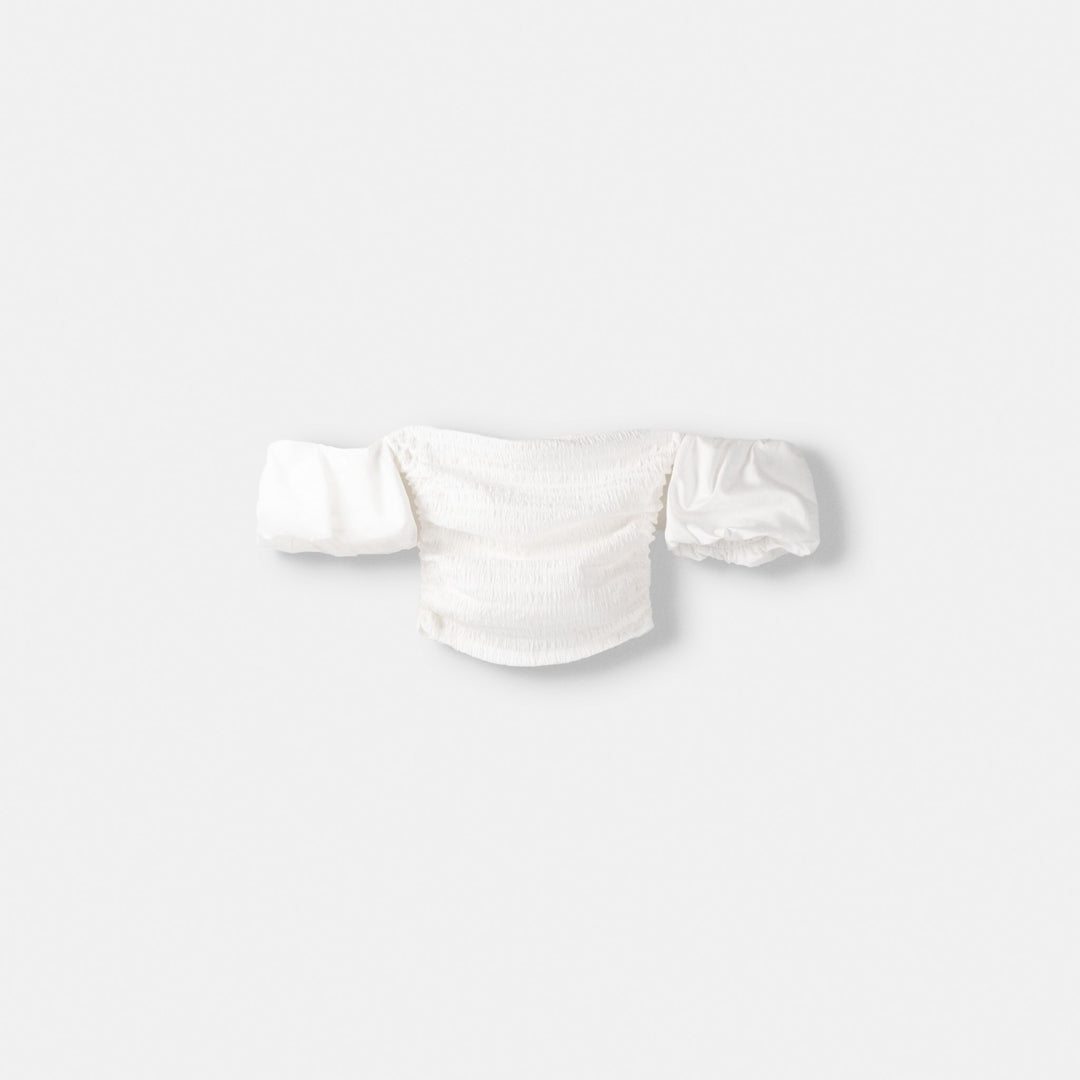Moudda BERSHKA - Top chenille manches popeline coordonné - Tunisie 1