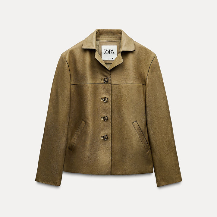 Moudda ZARA - Veste droite en cuir - Tunisie 1