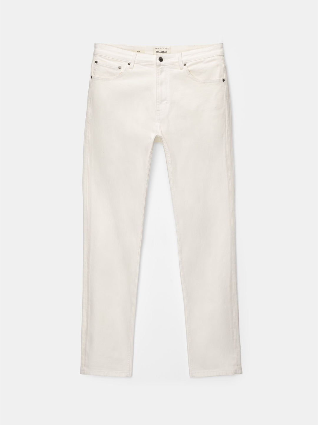 Moudda PULL & BEAR - Pantalon Denim Slim Confort Écru - Tunisie 5