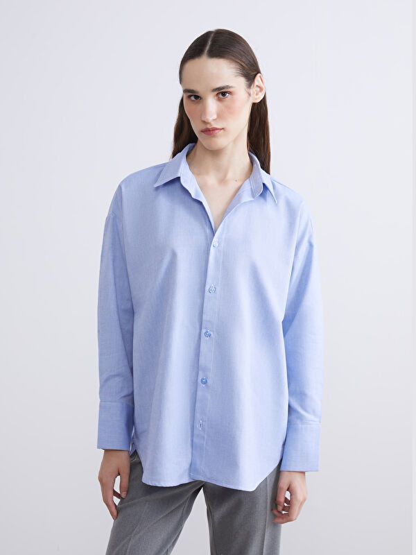Moudda LC Waikiki - Chemise tissée à manches longues pour Femmes - Tunisie 1