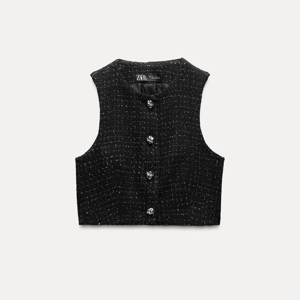 Moudda ZARA - Ensemble gilet tissé, boutons dorés - Tunisie 2