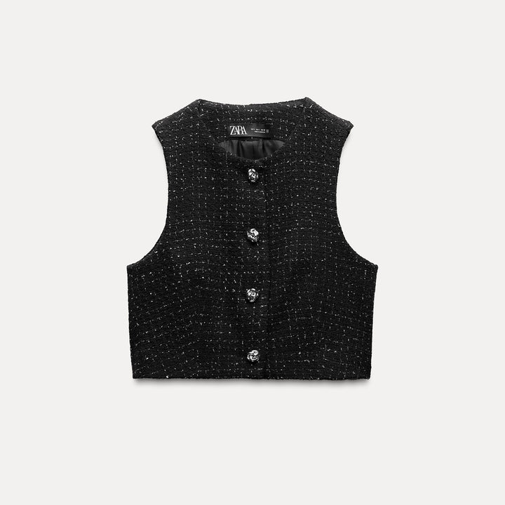 Moudda ZARA - Ensemble gilet tissé, boutons dorés - Tunisie 2