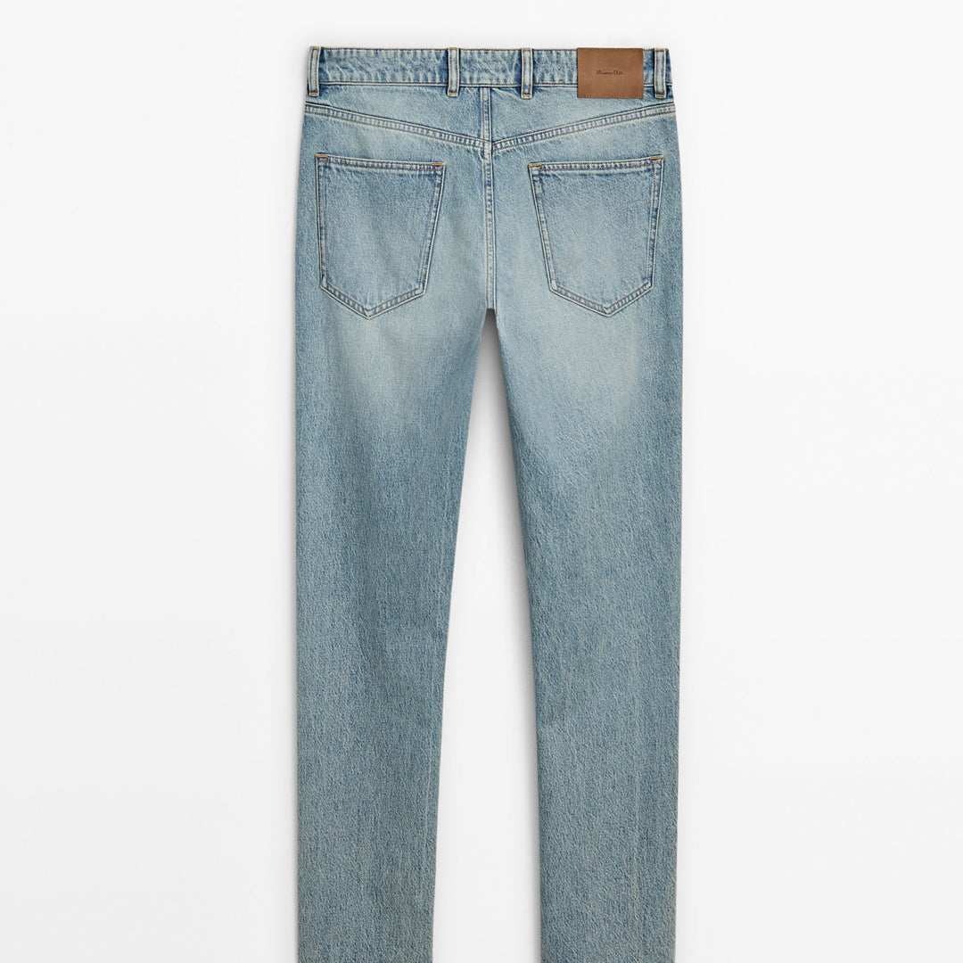 Moudda Massimo Dutti - Pantalon jean super dirty délavé coupe fuselée - Tunisie 4