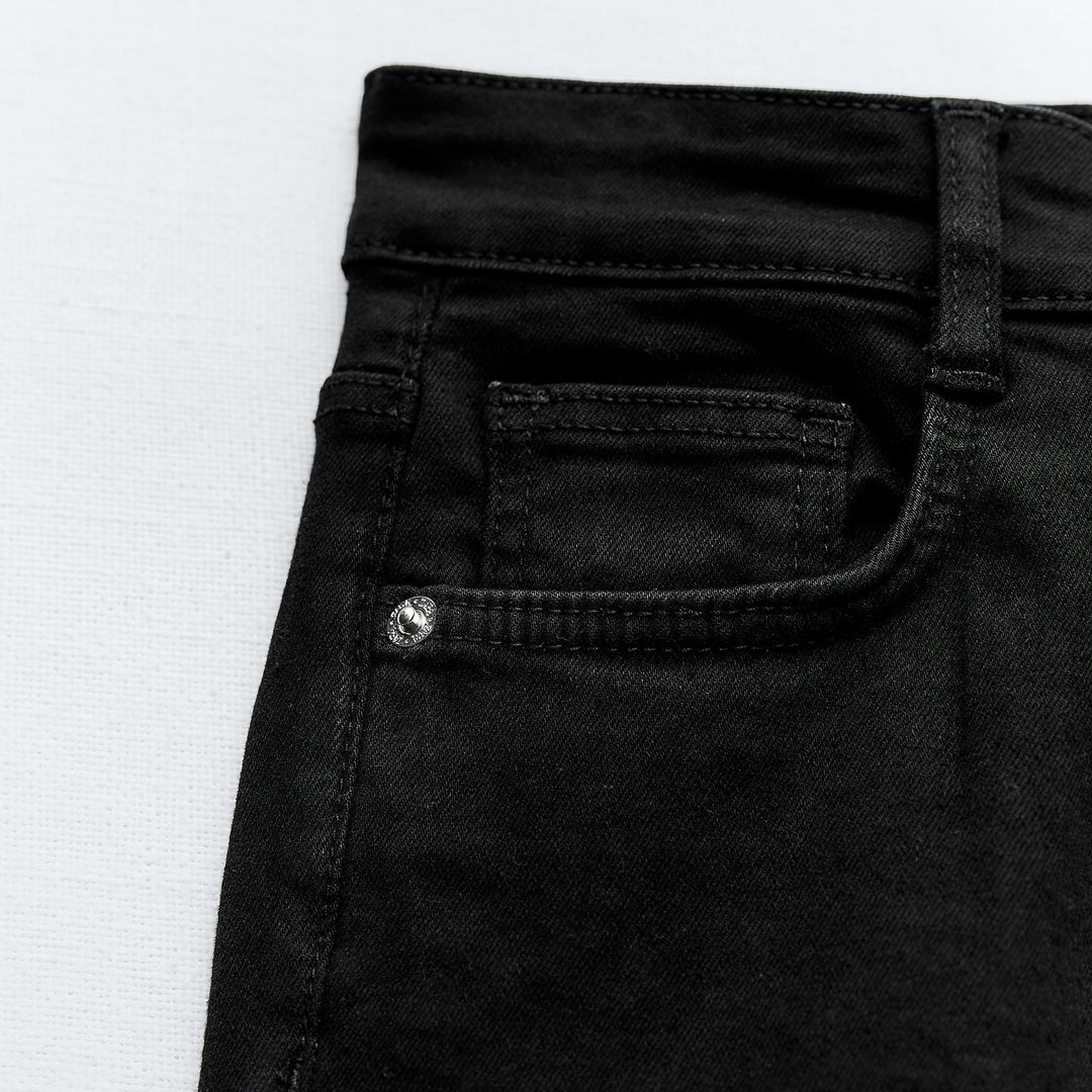 Moudda ZARA - Noir – pantalon sculptant taille haute longueur cheville - Tunisie 4