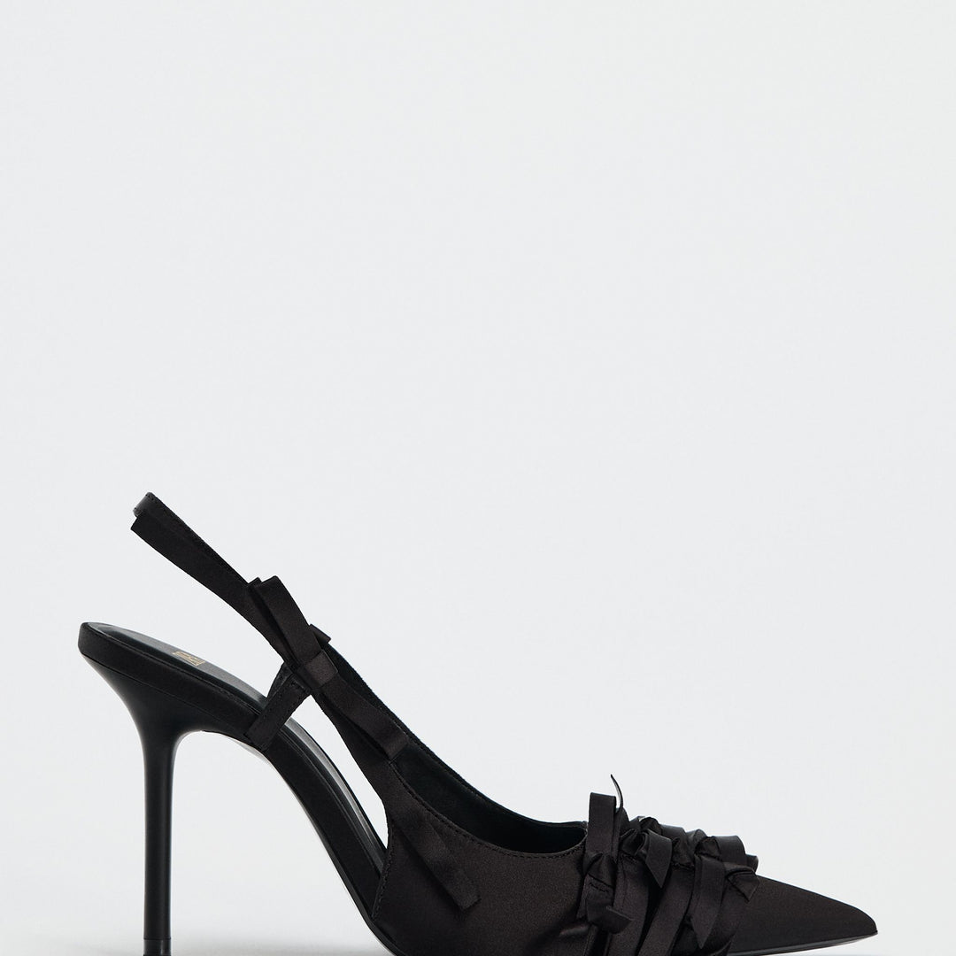 Moudda ZARA - Chaussures talon sans arrière multi-nœuds satin - Tunisie 1