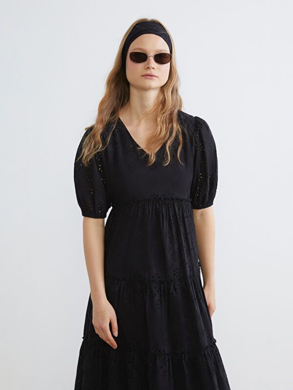 Moudda LC Waikiki - Robe manches courtes en tissu pour Femme - Tunisie 2