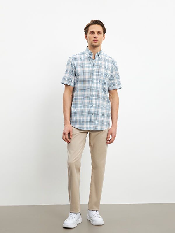 Moudda LC Waikiki - Chemise à carreaux manches courtes en tissu tissé pour Homme - Tunisie 2