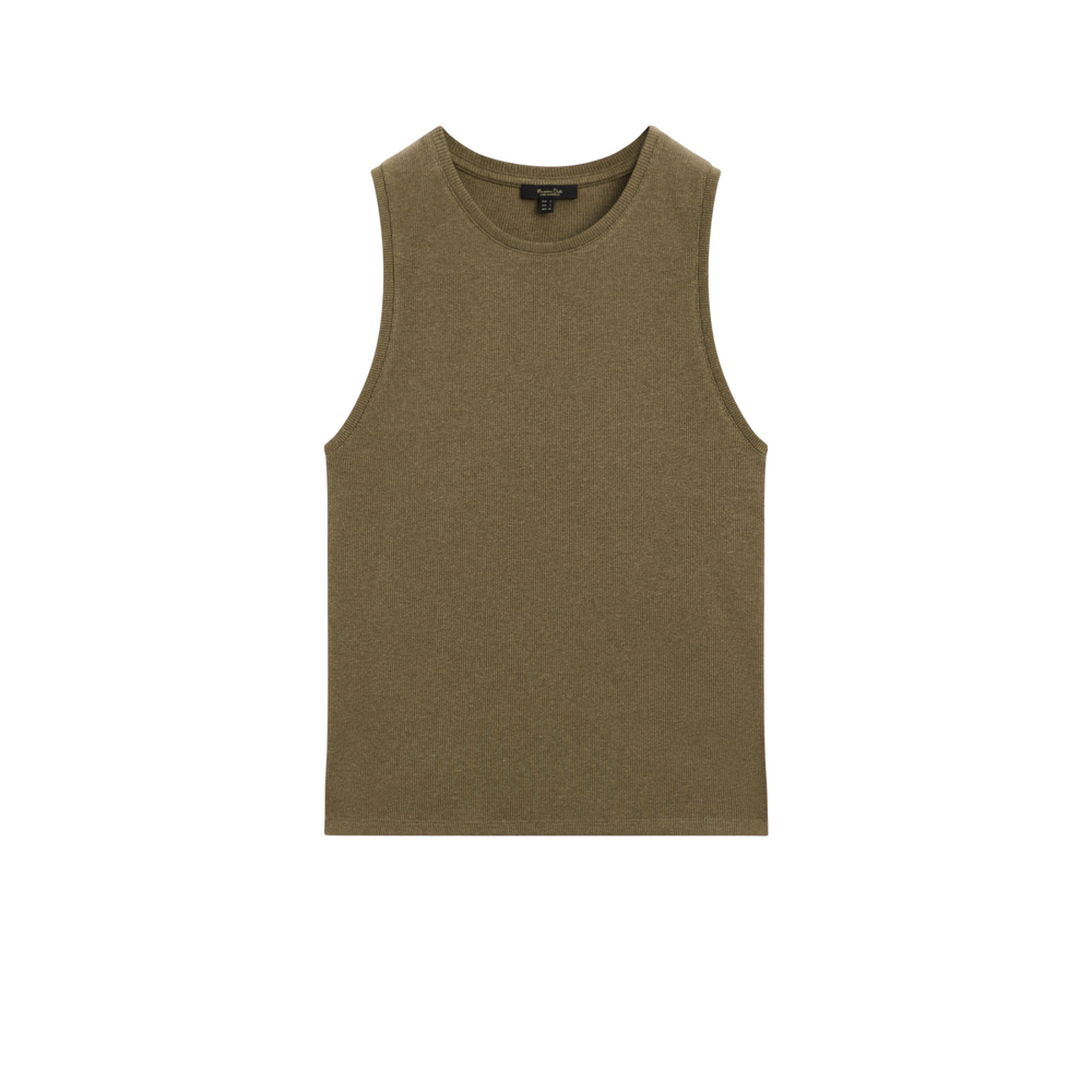 Moudda Massimo Dutti - T-shirt côtelé mélangé - Tunisie 2