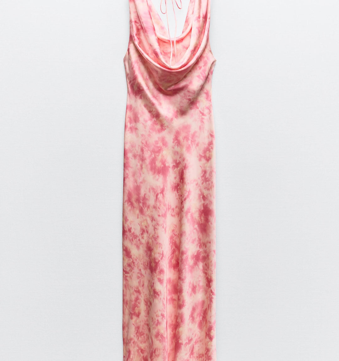 Moudda ZARA - Robe en satin imprimée tie & dye, décolleté plongeant - Tunisie 2
