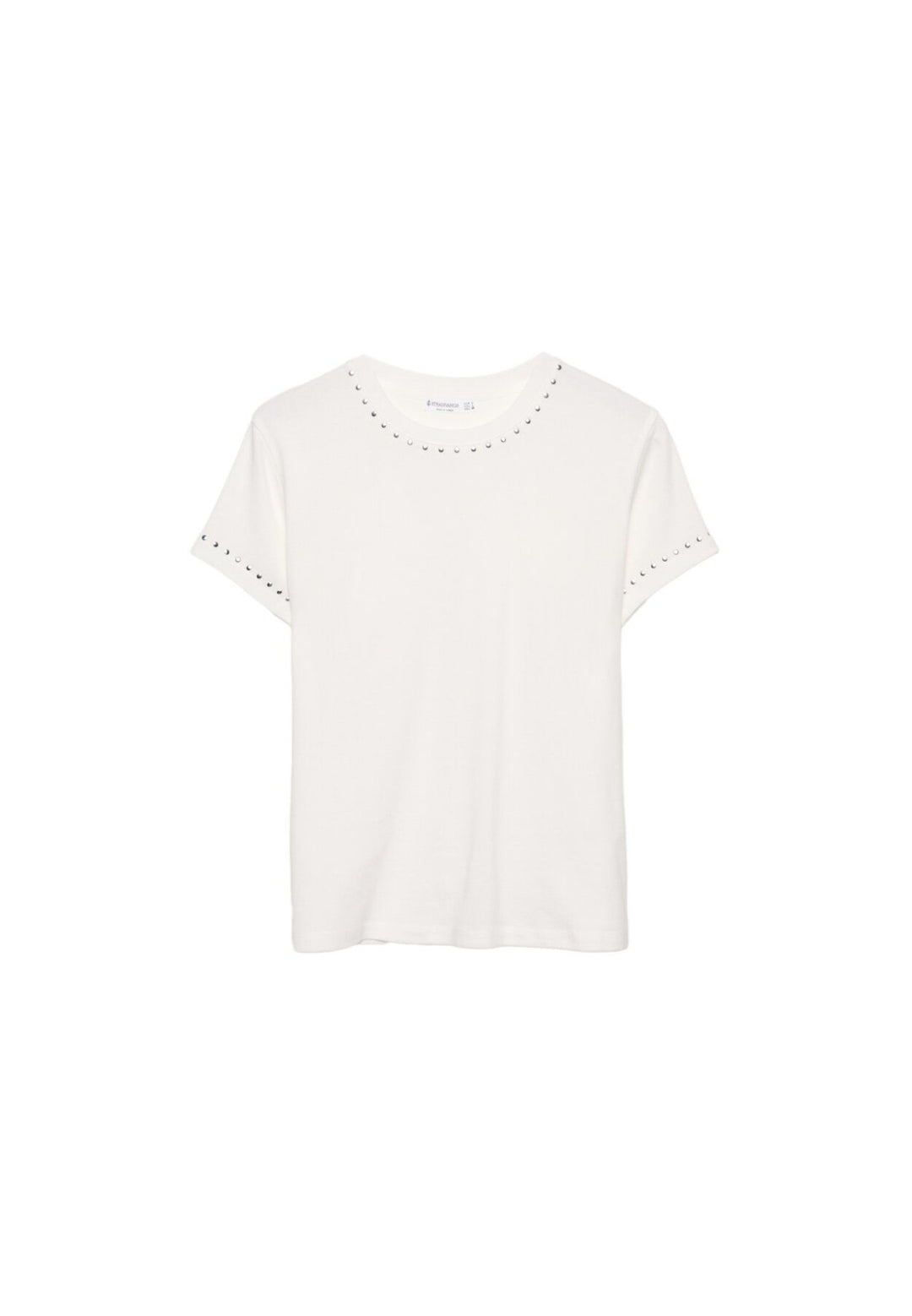 Moudda STRADIVARIUS - T-Shirt Regular M/C Col Rond Fitted avec Détail Clous - Tunisie 1
