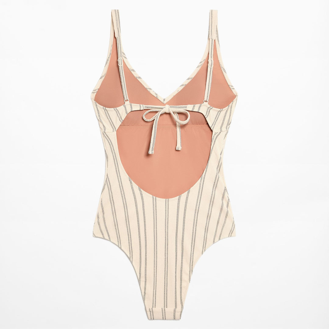Moudda Oysho - Maillot de Bain Triangle Mousse Extra Rayé Rustique - Tunisie 2