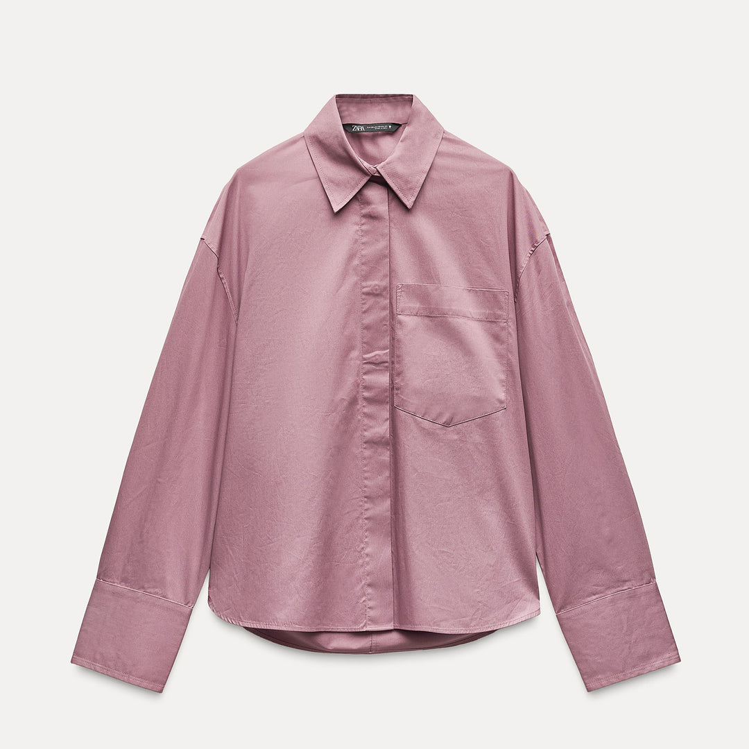 Moudda ZARA - Chemise gabardine manches longues grande poche - Tunisie 1