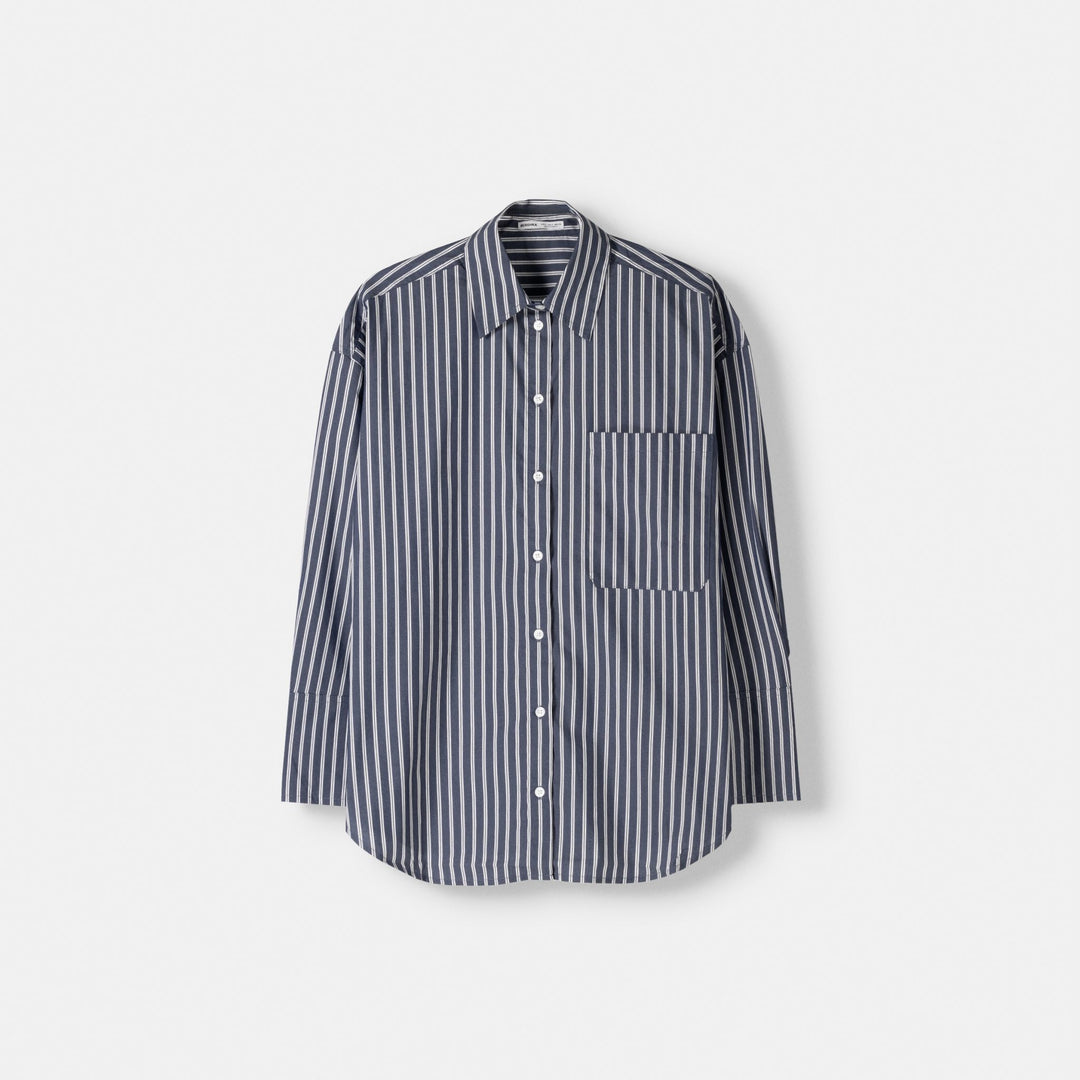 Moudda BERSHKA - Chemise en popeline oversized rayée - Tunisie 1