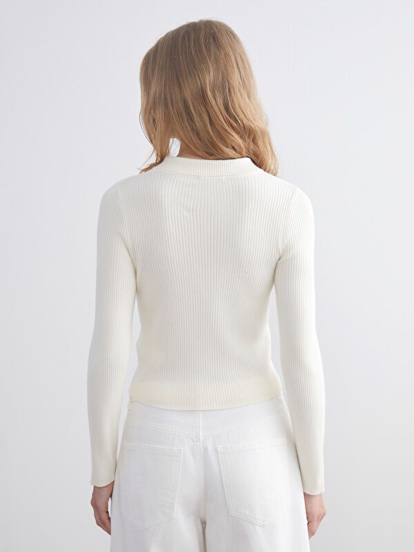 Moudda LC Waikiki - Cardigan en tricot Femme Ecru - Tunisie 4