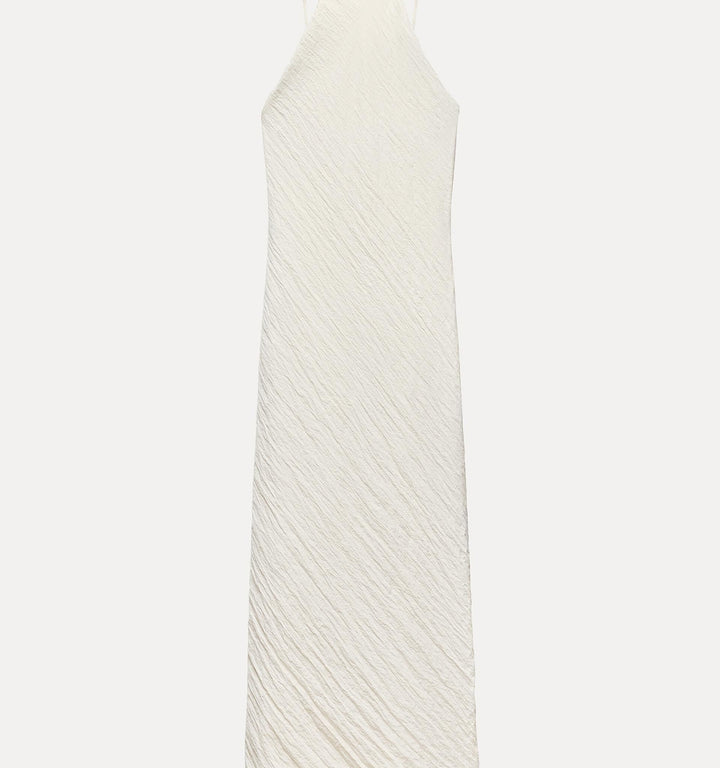 Moudda ZARA - Robe mi-longue en satin froissé, dos nu fantaisie - Tunisie 3