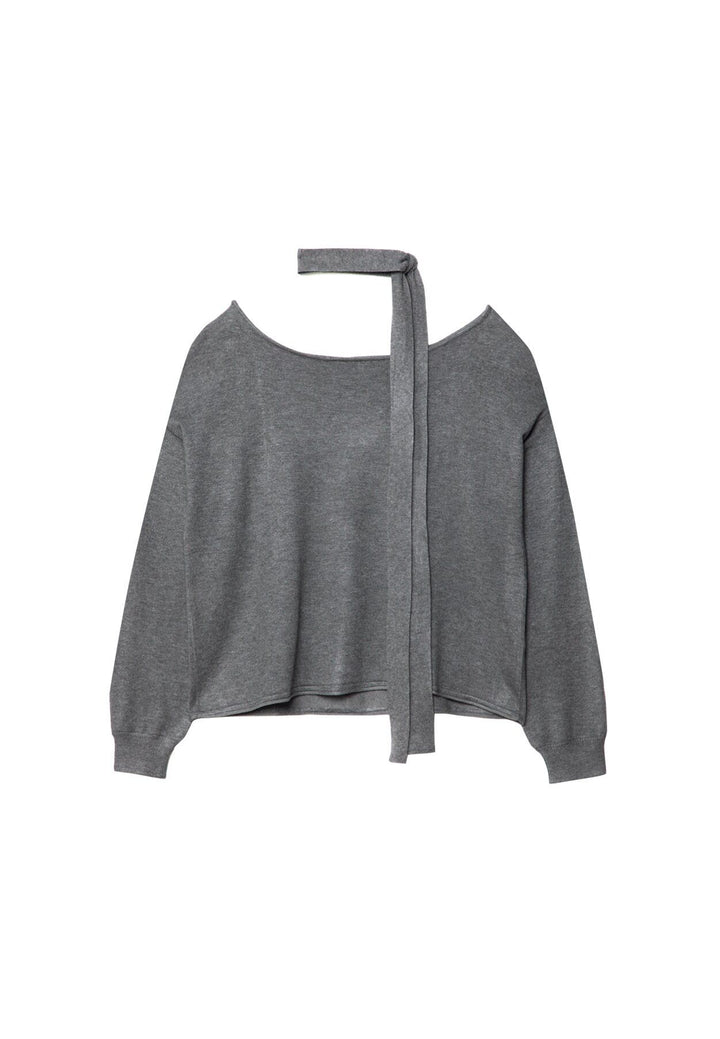 Moudda STRADIVARIUS - Pull en Maille Encolure Bateau avec Foulard - Tunisie 1