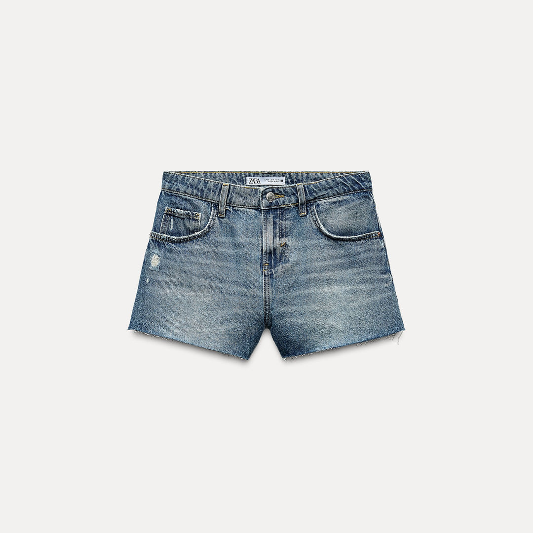 Moudda ZARA - Short Taille Haute Délavé - Tunisie 1