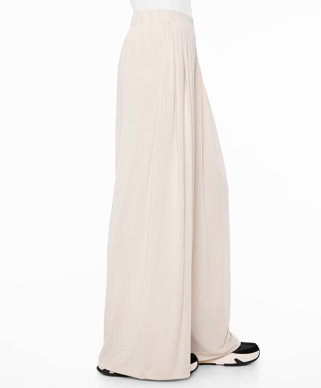 Moudda Oysho - Pantalon Droit Extra Large à Plis Modal Polyester - Tunisie 4