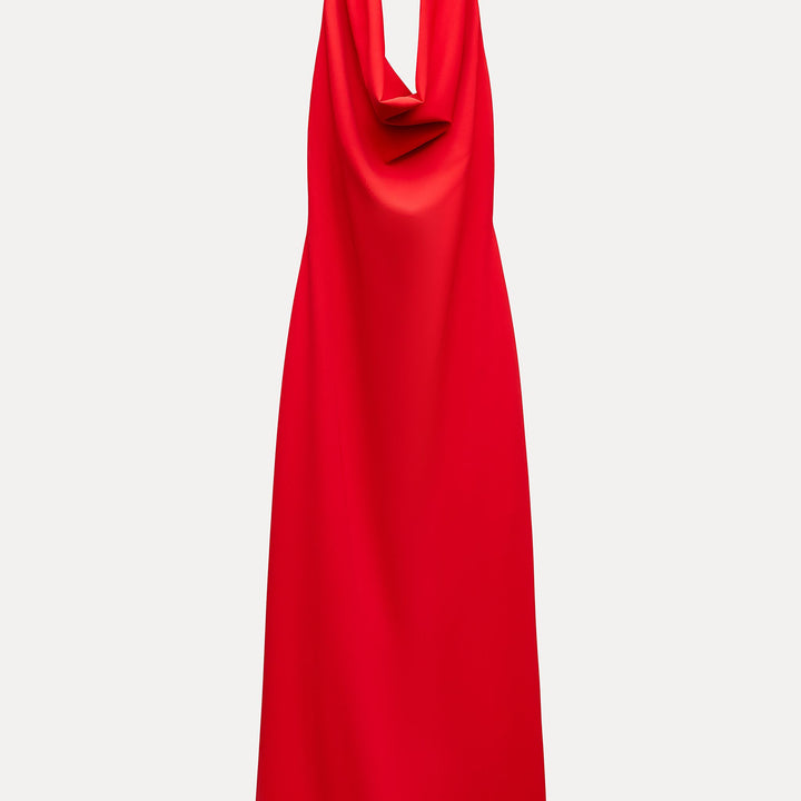Moudda ZARA - Robe mi-longue en crêpe, col bustier - Tunisie 2