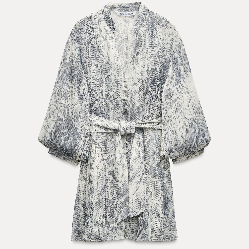 Moudda ZARA - Robe courte lurex imprimée animalier - Tunisie 2