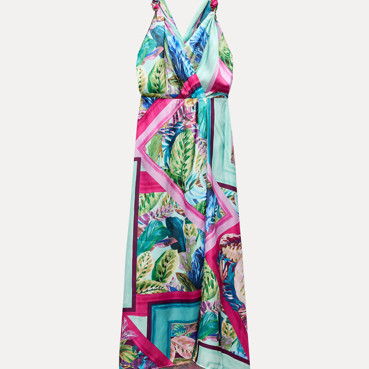 Moudda ZARA - Robe mi-longue fines bretelles imprimée patchwork - Tunisie 2