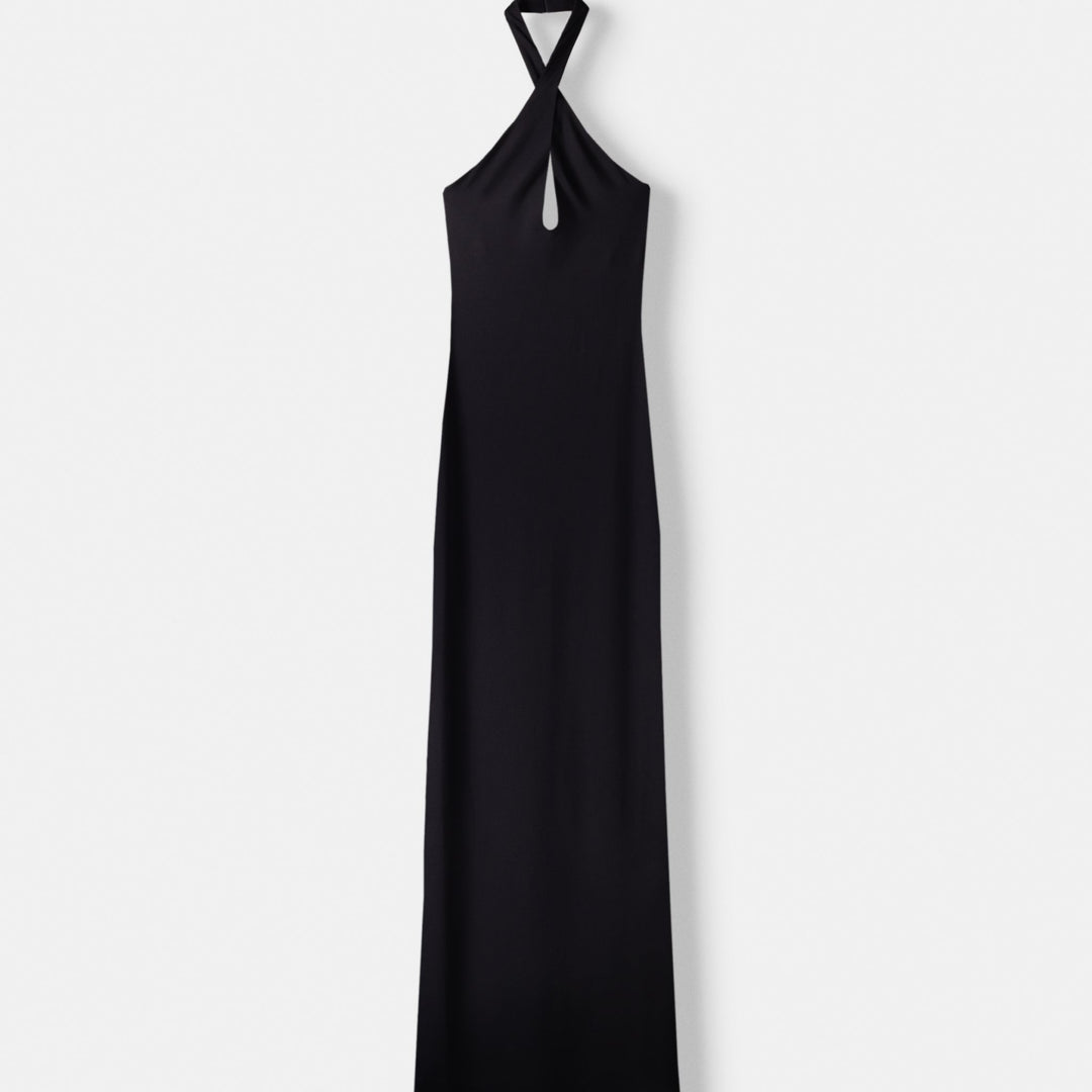 Moudda BERSHKA - Robe Longue Croisée en Polyamide - Tunisie 1