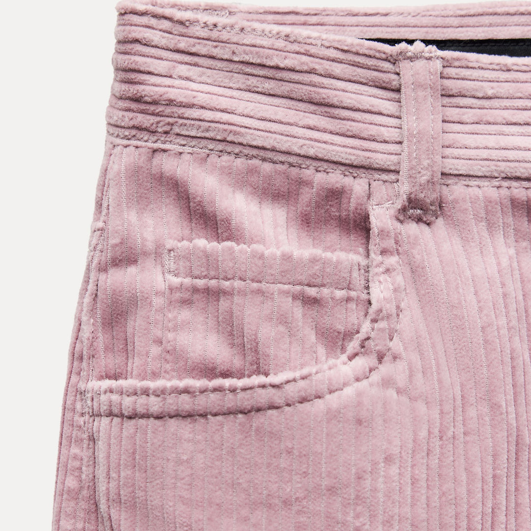 Moudda ZARA - Pantalon droit en velours côtelé taille haute - Tunisie 3
